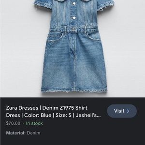 Zara denim dress